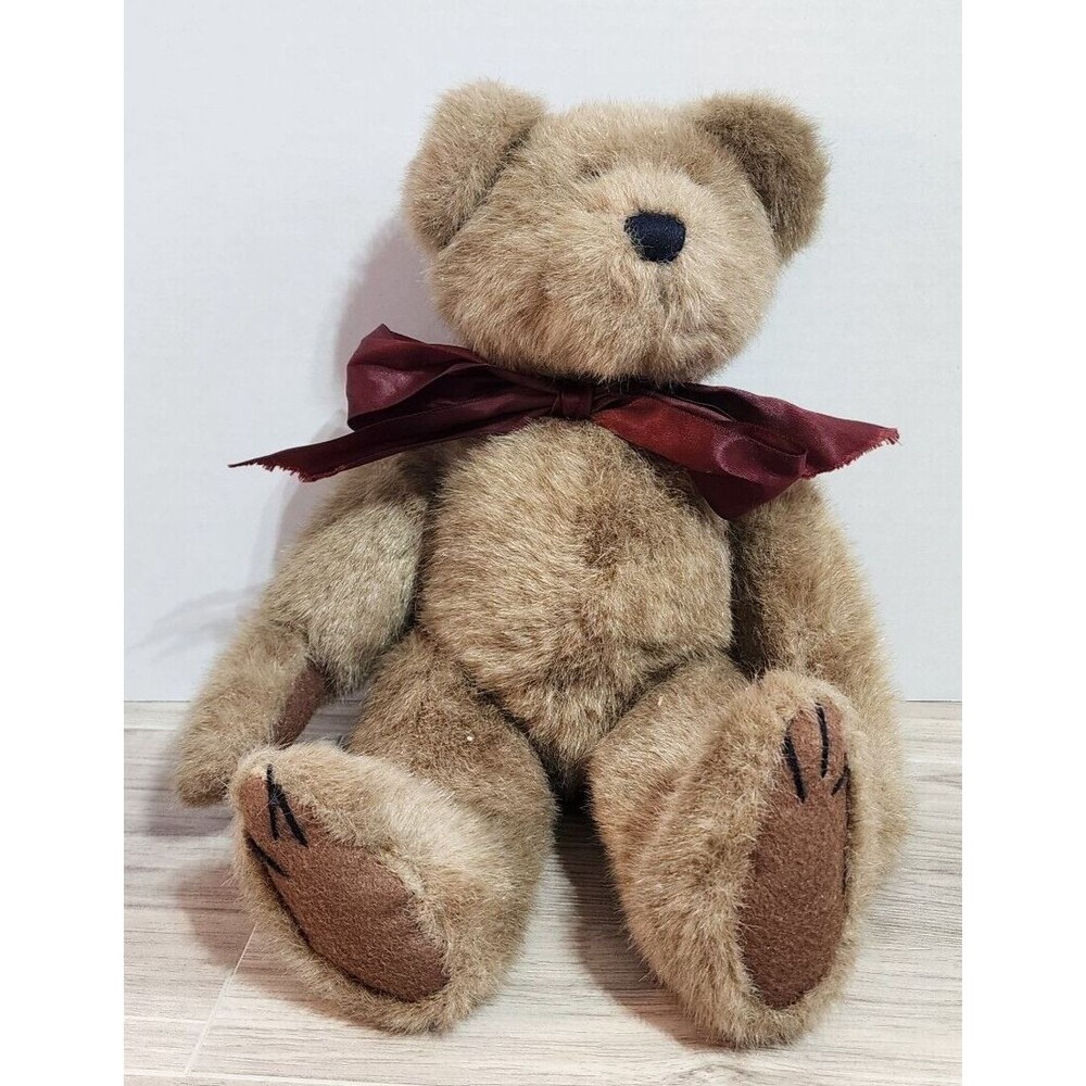 Vintage 1990 The Boyds Collection Retired Jointed Brown Teddy Bear Plush # 1364